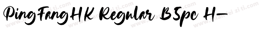 PingFangHK Regular B5pc H字体转换